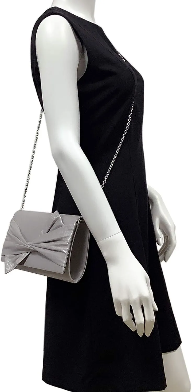 Satin Evening Bag Bow Flap Clutch Purse for Women Formal Party/Prom/Wedding…