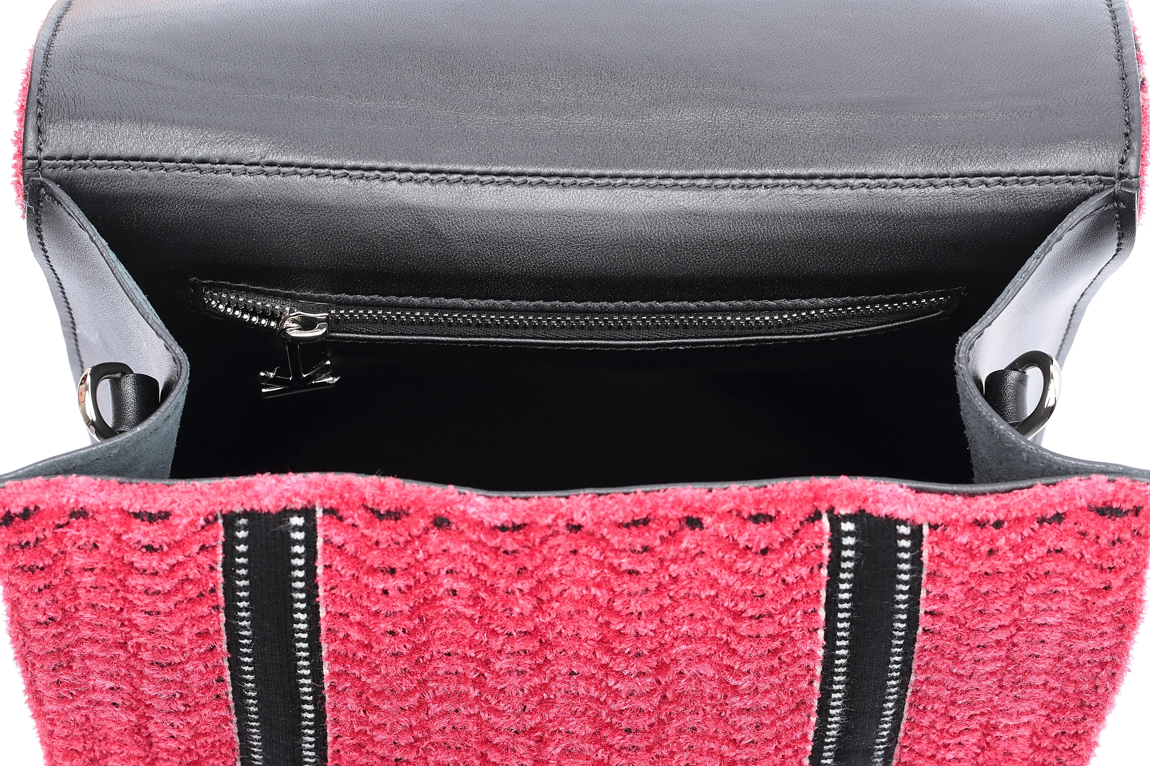 Secret Garden Fluffy Floral Crossbody bag Red