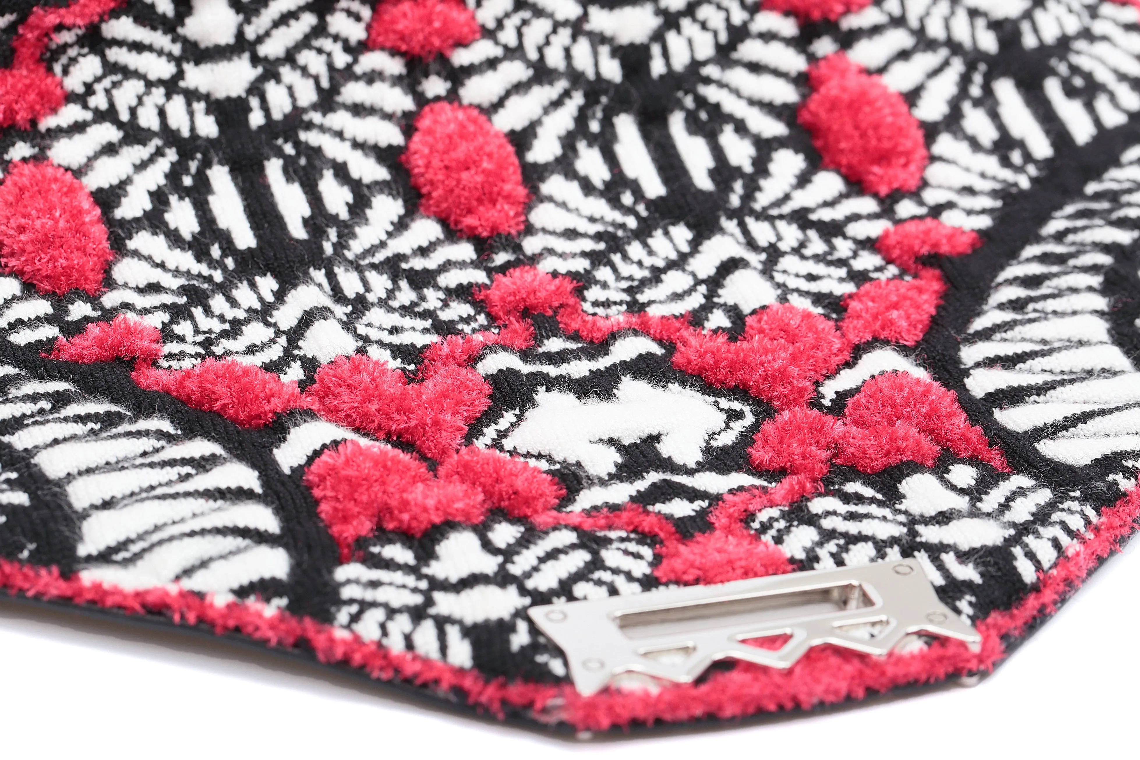 Secret Garden Fluffy Floral Crossbody bag Red