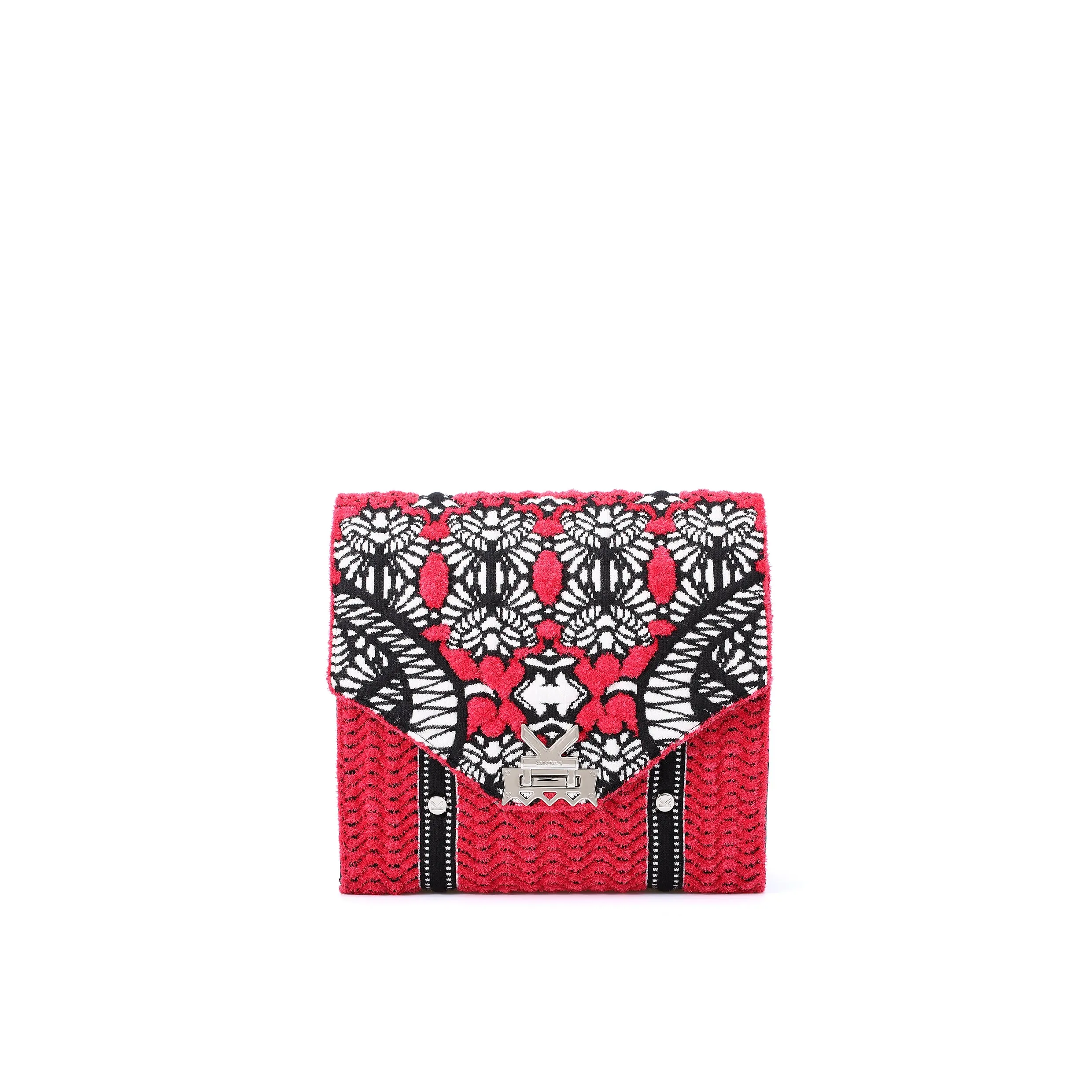 Secret Garden Fluffy Floral Crossbody bag Red