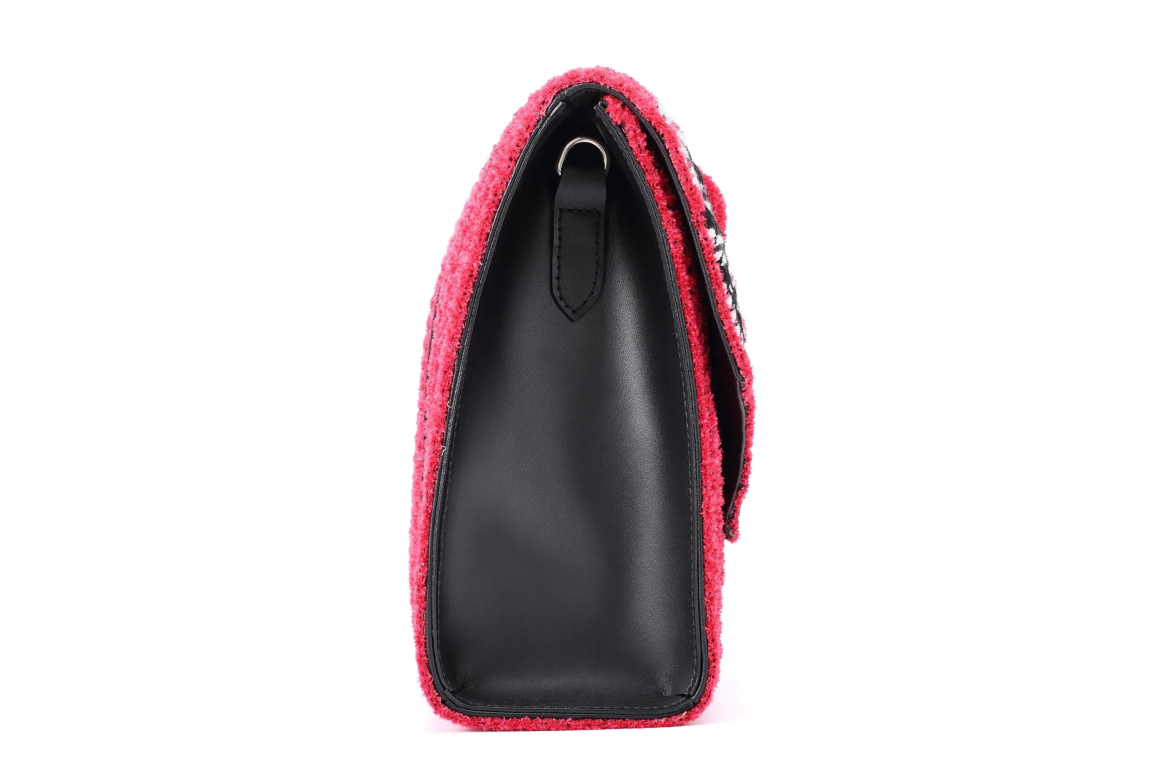Secret Garden Fluffy Floral Crossbody bag Red