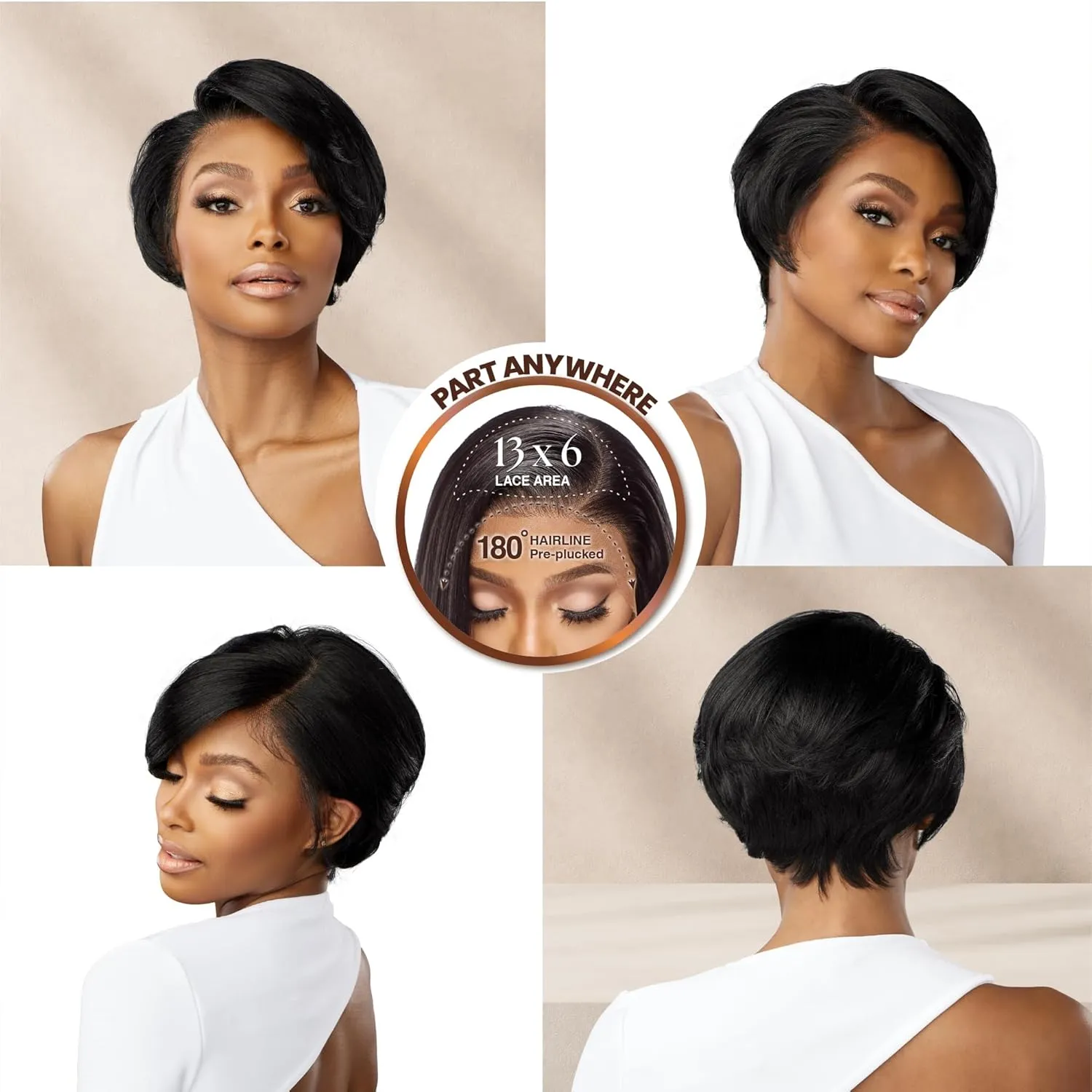 Sensationnel Bare Lace 13X6 Wigs - Unit 18 Lacefrontal Glueless Synthetic 180 Degree Preplucked Hairline (CHOCOLATECOPPER)