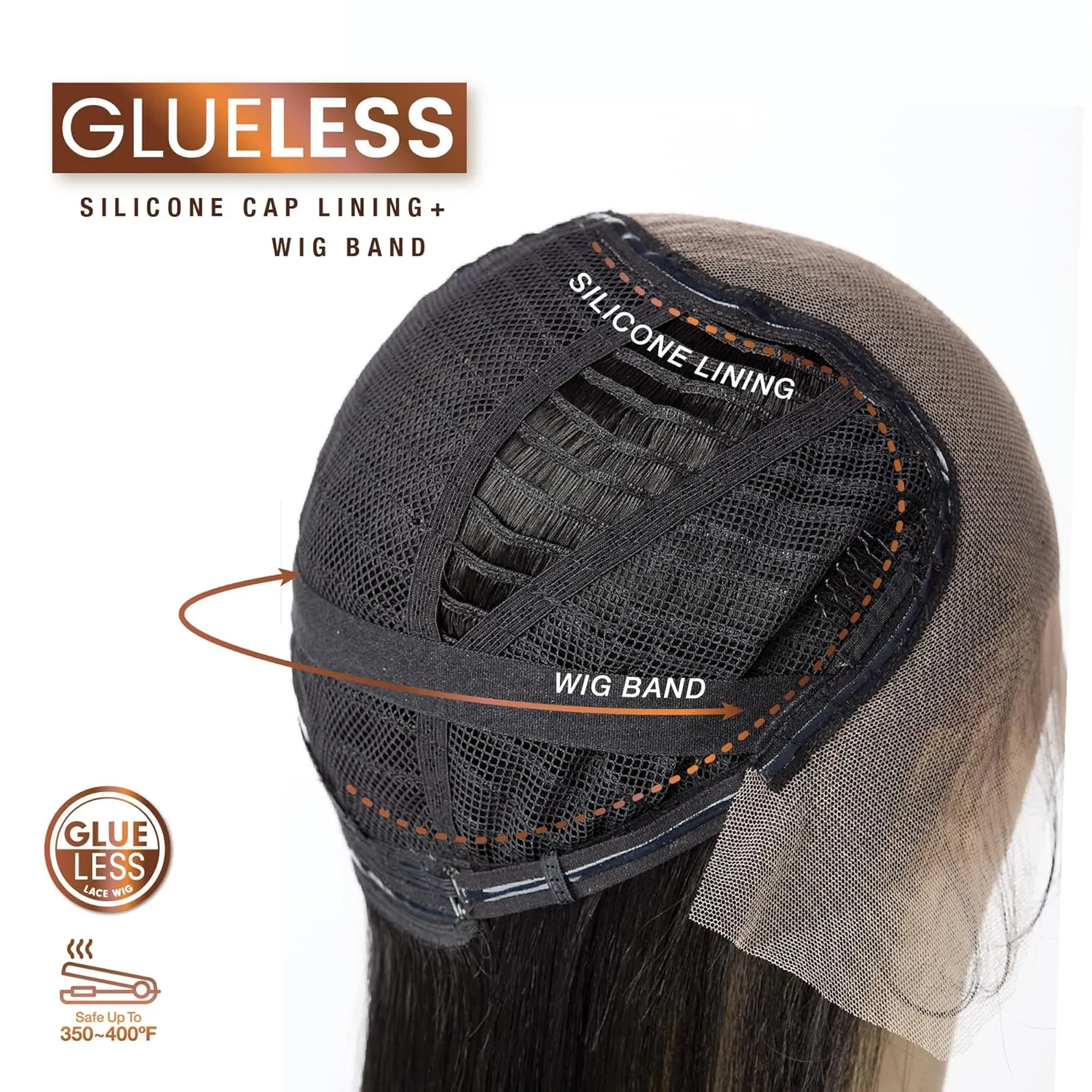 Sensationnel Bare Lace 13X6 Wigs - Unit 18 Lacefrontal Glueless Synthetic 180 Degree Preplucked Hairline (CHOCOLATECOPPER)