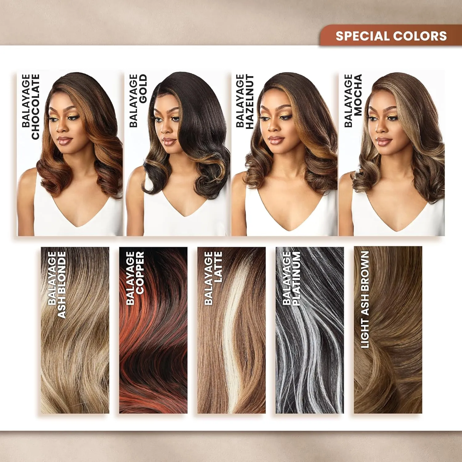 Sensationnel Bare Lace 13X6 Wigs - Unit 6 Lacefrontal Glueless Synthetic 180 Degree Preplucked Hairline (BALAYAGECHOCOLATE)