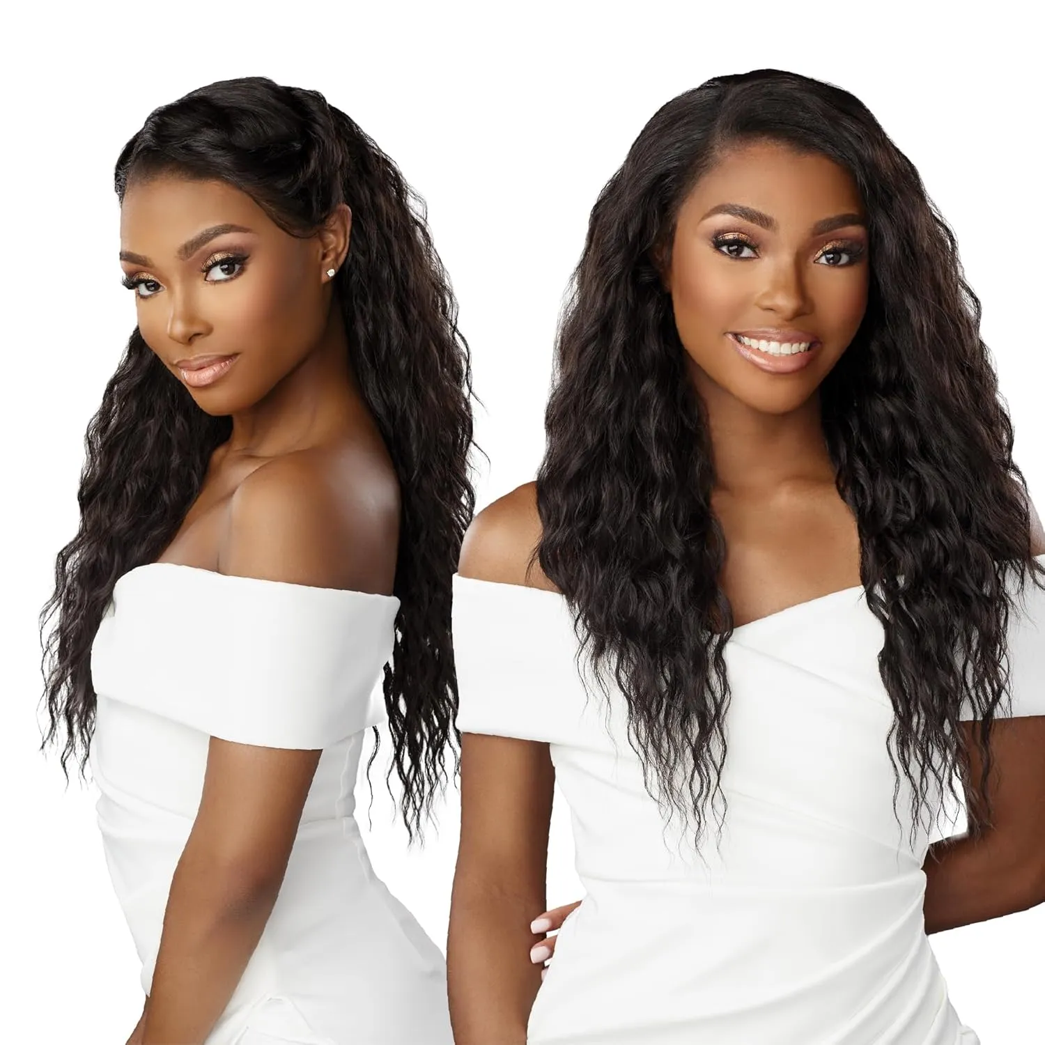 Sensationnel Bare Lace 13X6 Wigs - Unit 6 Lacefrontal Glueless Synthetic 180 Degree Preplucked Hairline (BALAYAGECHOCOLATE)