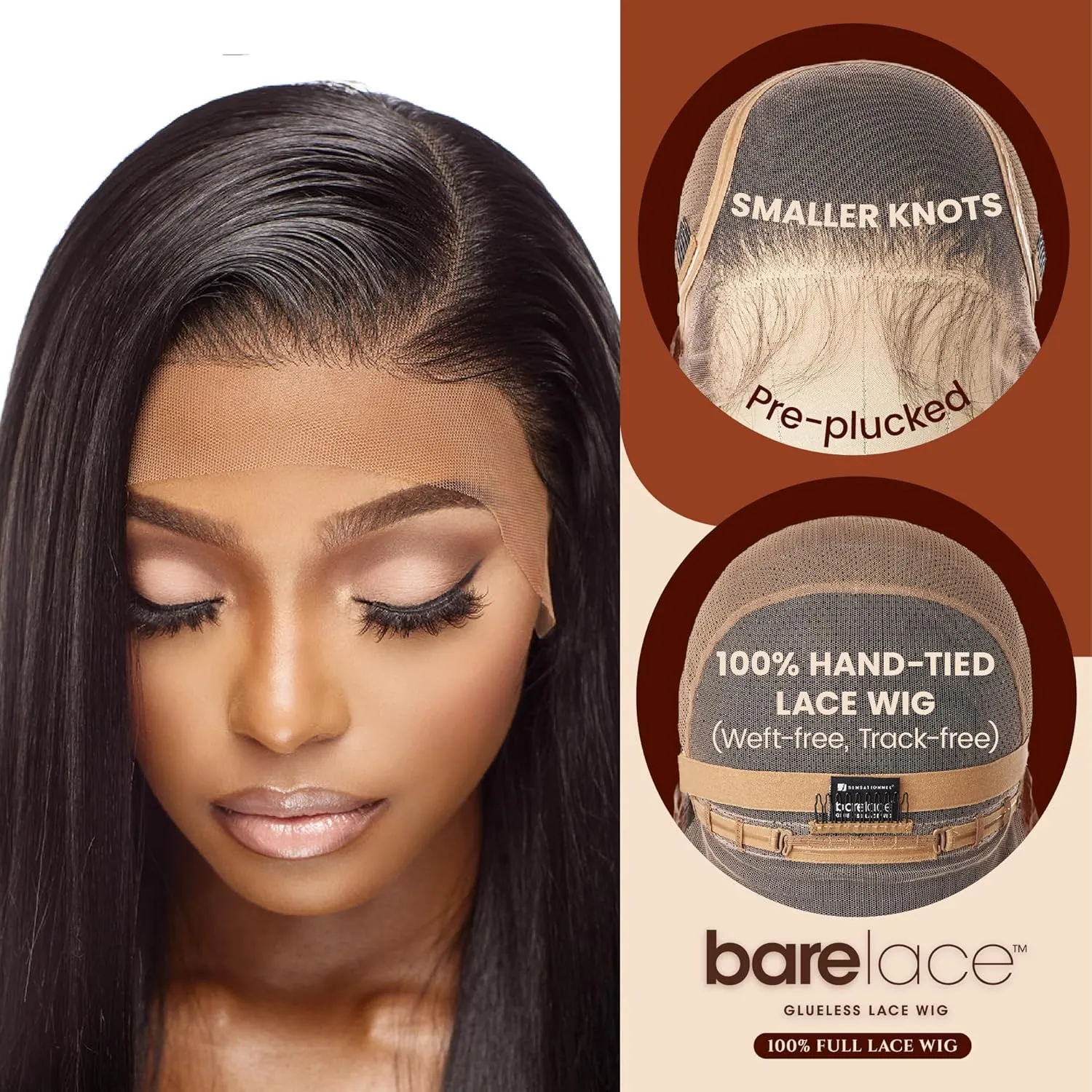 Sensationnel Bare Lace Fulllace Wig - Unit 4 Human Hair Blend All Lacefrontal Glueless Synthetic 180 Degree Preplucked Hairline (BALAYAGEGOLD)