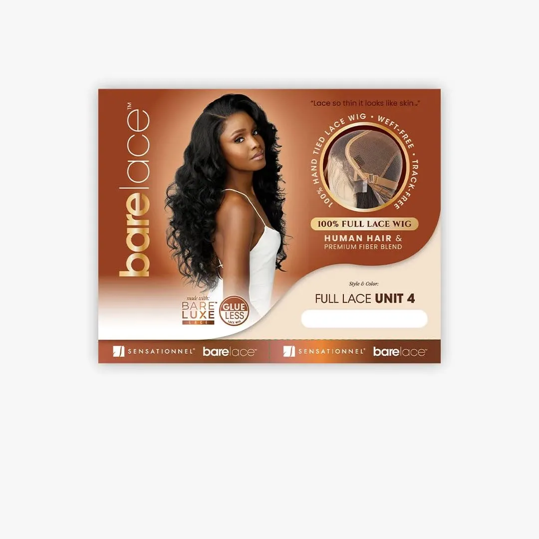 Sensationnel Bare Lace Fulllace Wig - Unit 4 Human Hair Blend All Lacefrontal Glueless Synthetic 180 Degree Preplucked Hairline (BALAYAGEPLATINUM)
