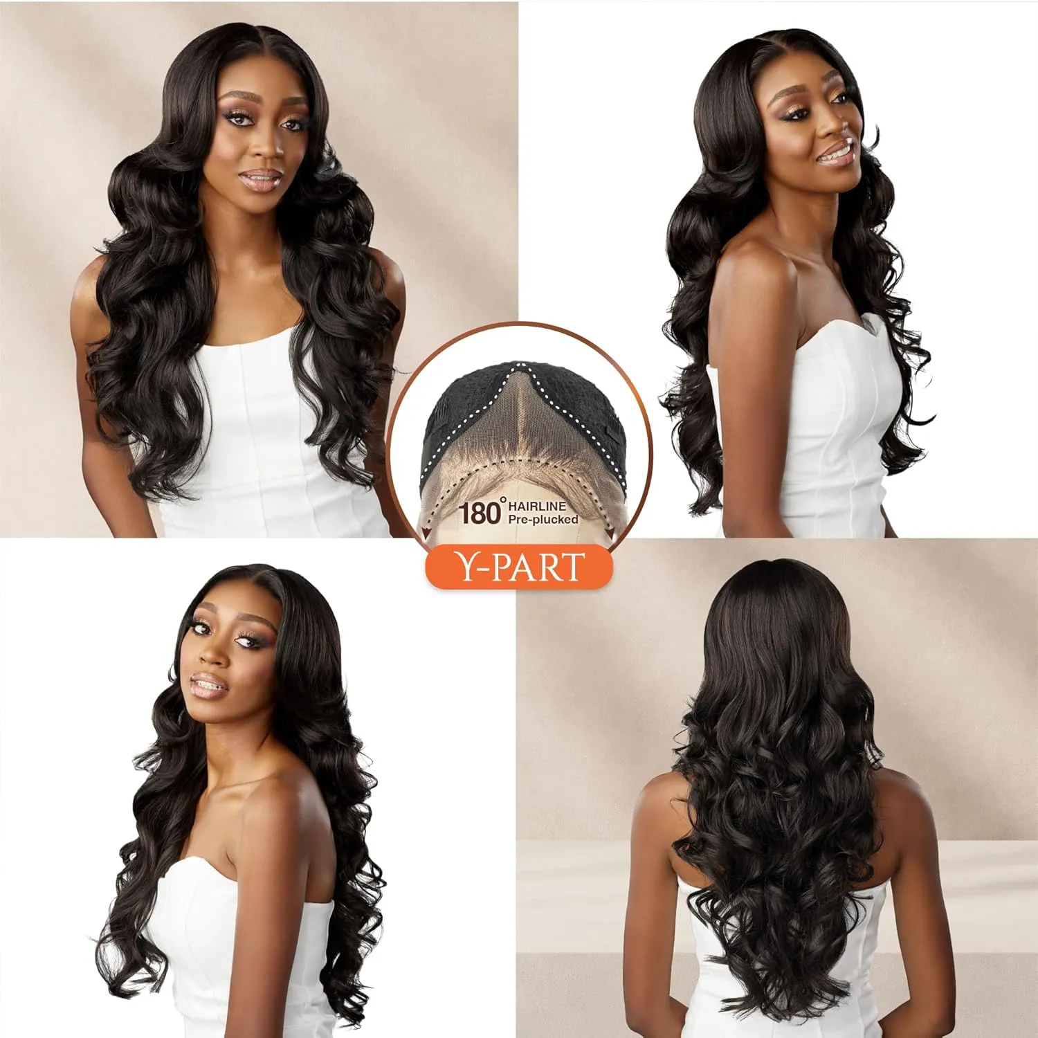 Sensationnel Bare Lace Ypart Lacewigs - Bilany Lacefront Glueless Synthetic 180 Degree Preplucked Hairline (SH/BUTTERYBLONDE)