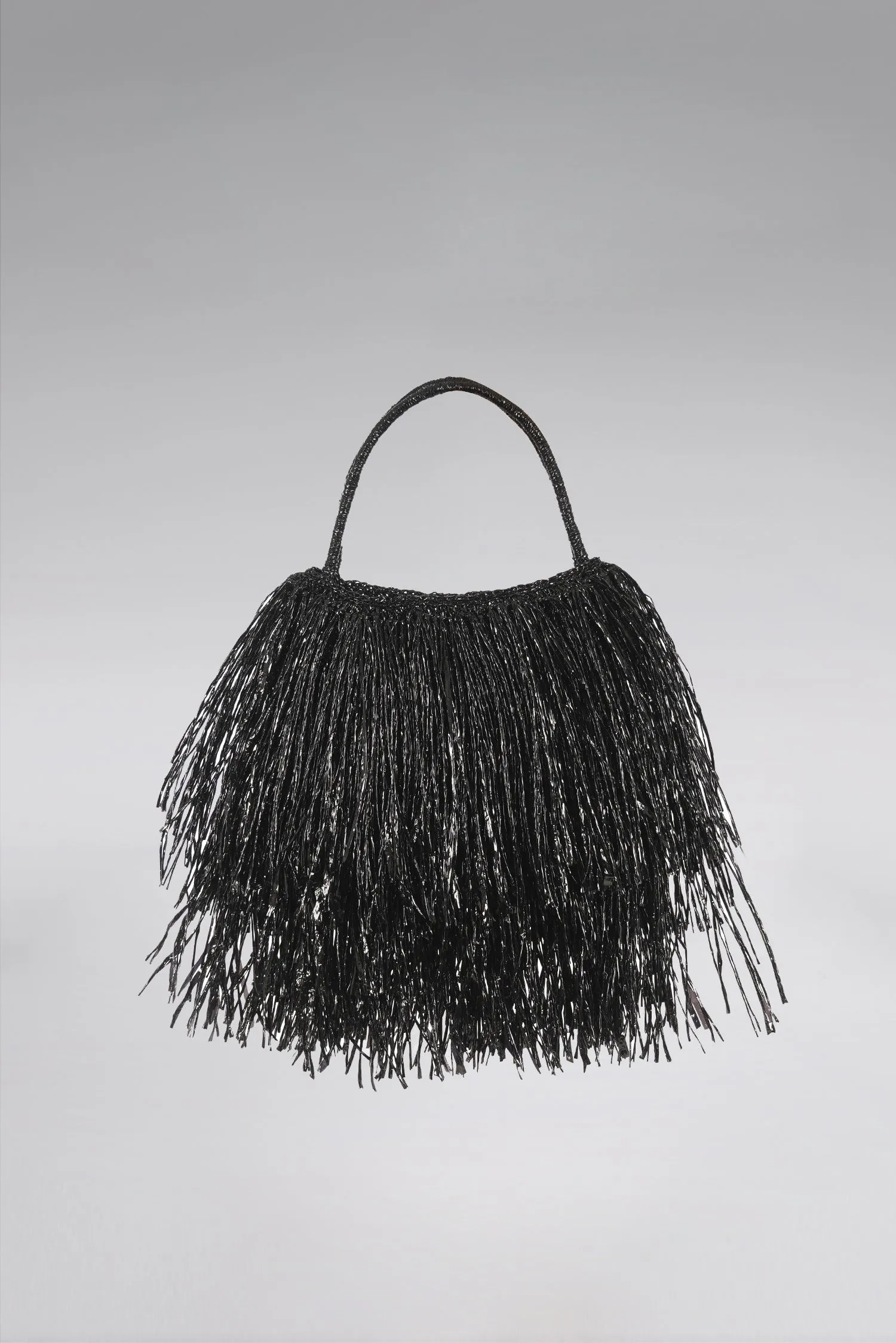 Shaggy Fringe Metallic Bag