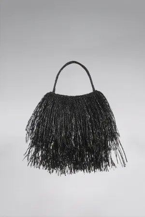 Shaggy Fringe Metallic Bag