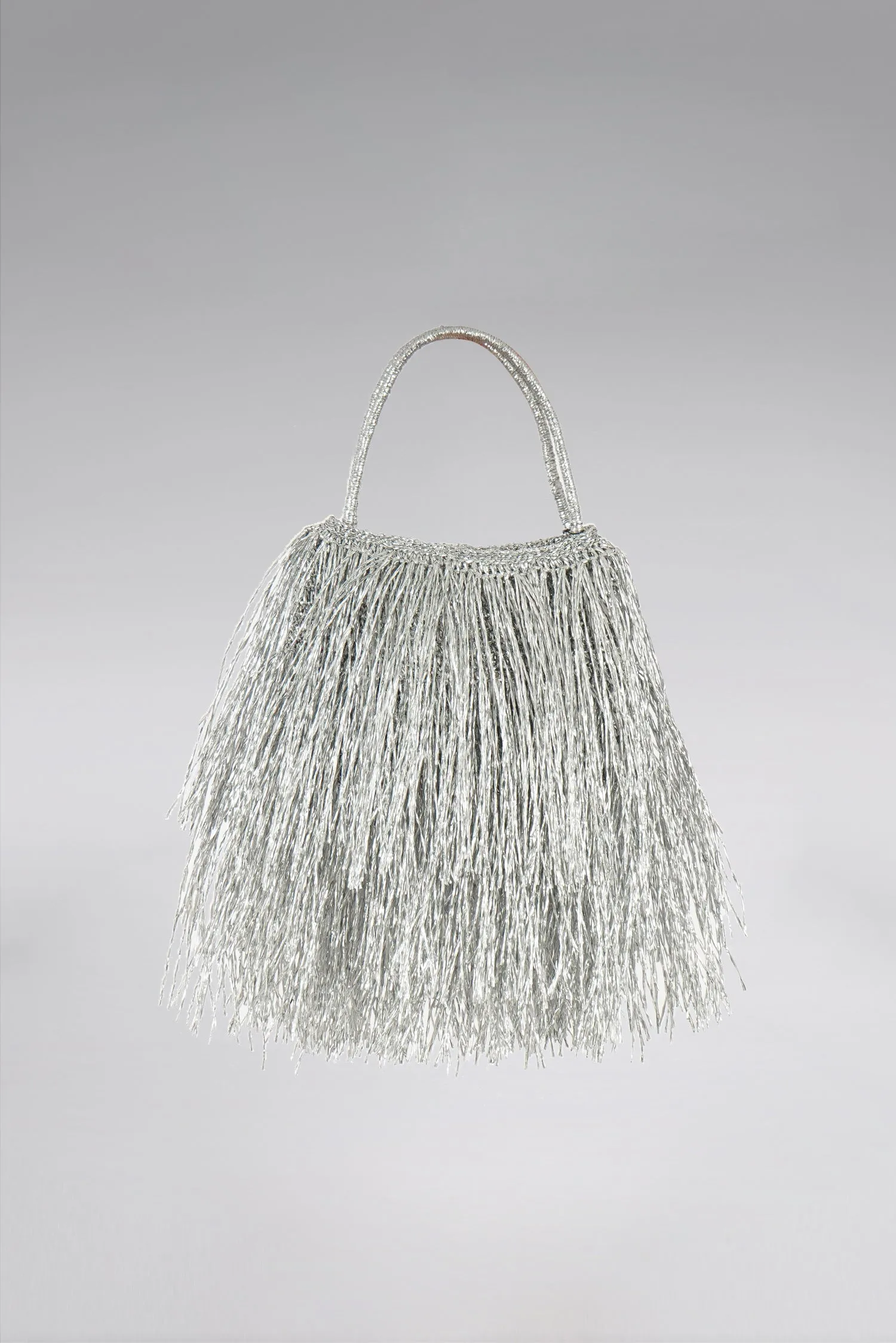 Shaggy Fringe Metallic Bag