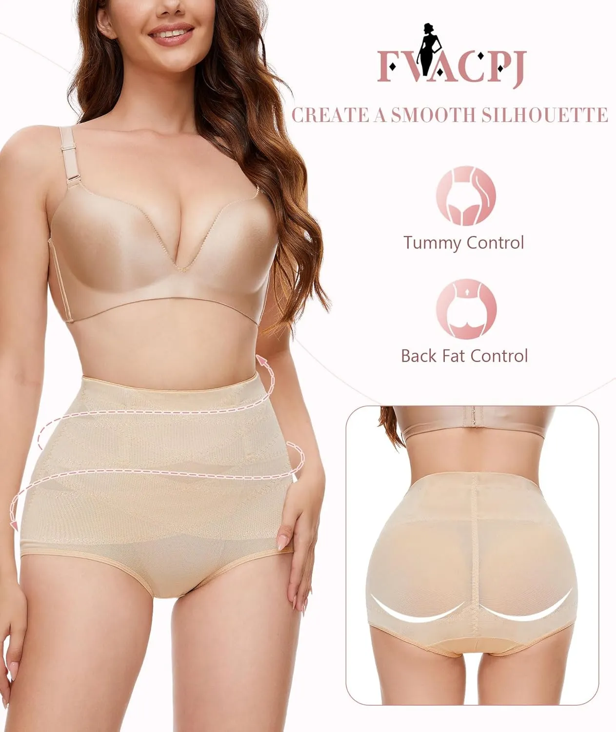 Shapewear Tummy Control Panties - Womens Shaping Underwear Compression Briefs Low Rise Cincher Bodyshaper Girdle Panty