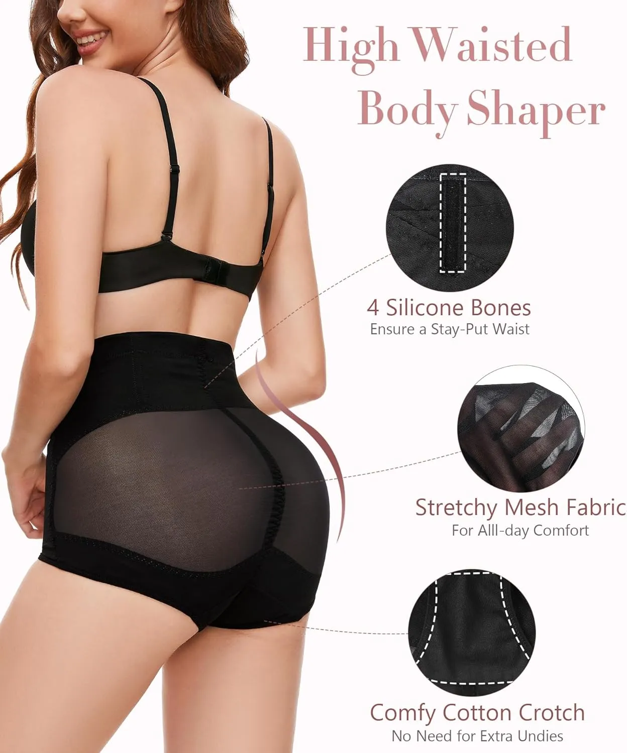 Shapewear Tummy Control Underwear - High Waisted Body Shaping Compression Panties Cincher Panty Girdle Control Briefs