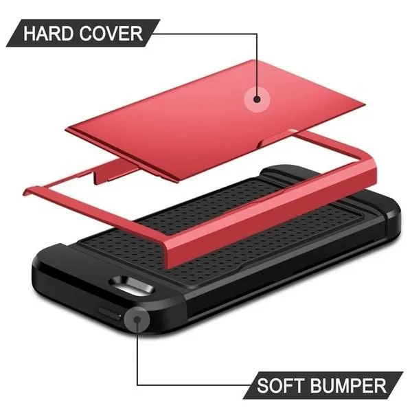 Shockproof Slim Hybrid Wallet Case Cover
