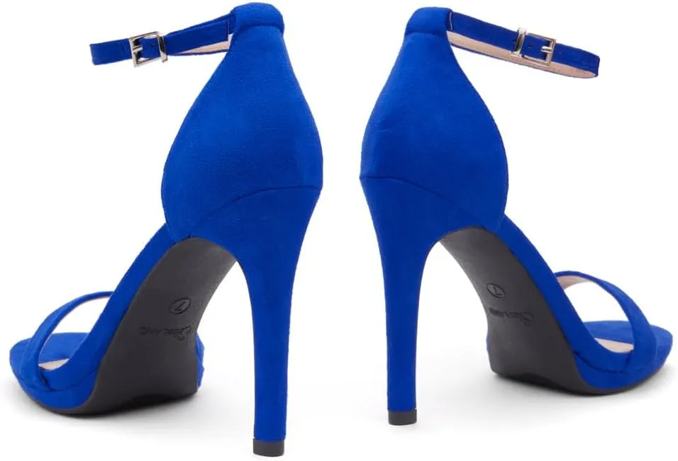 Shoe Land Women’s High Heels – Open Toe Stiletto Heels with Adjustable Ankle Strap | Dressy Sexy Strappy Heeled Sandals for Wedding, Prom, Party & Evening Wear