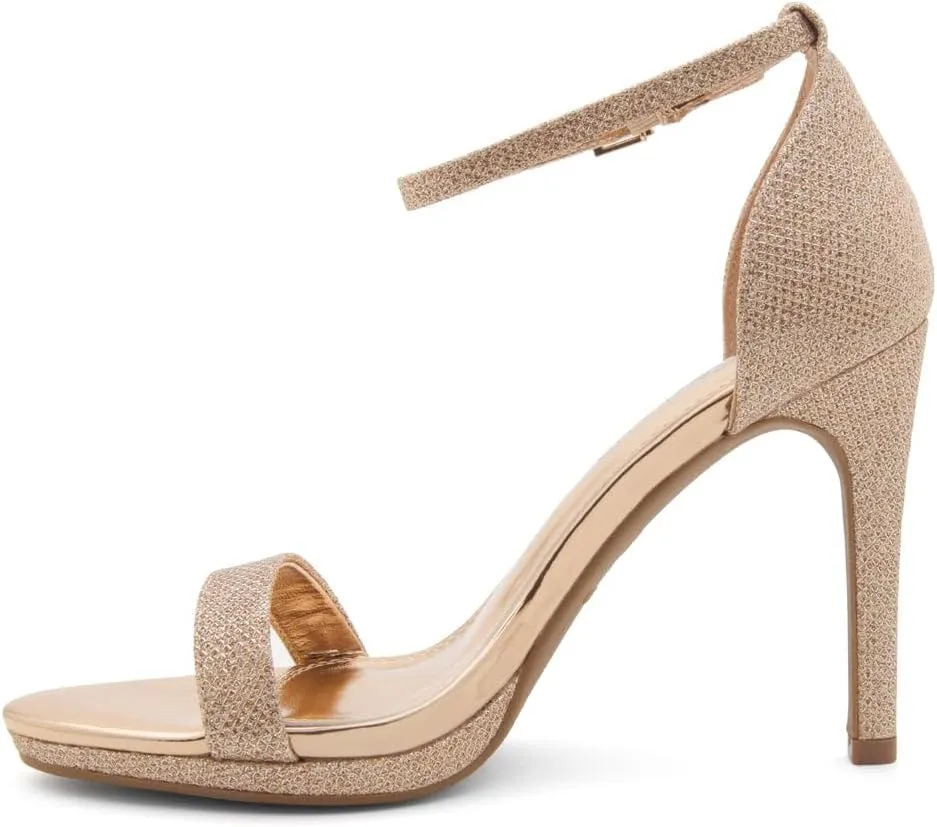 Shoe Land Women’s High Heels – Open Toe Stiletto Heels with Adjustable Ankle Strap | Dressy Sexy Strappy Heeled Sandals for Wedding, Prom, Party & Evening Wear