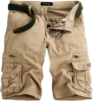 Shorts Men Multi-Pocket and Pants Leisure Color Fashion Men's Solid Summer Men's Pants Black Shorts Men Mens Cargo