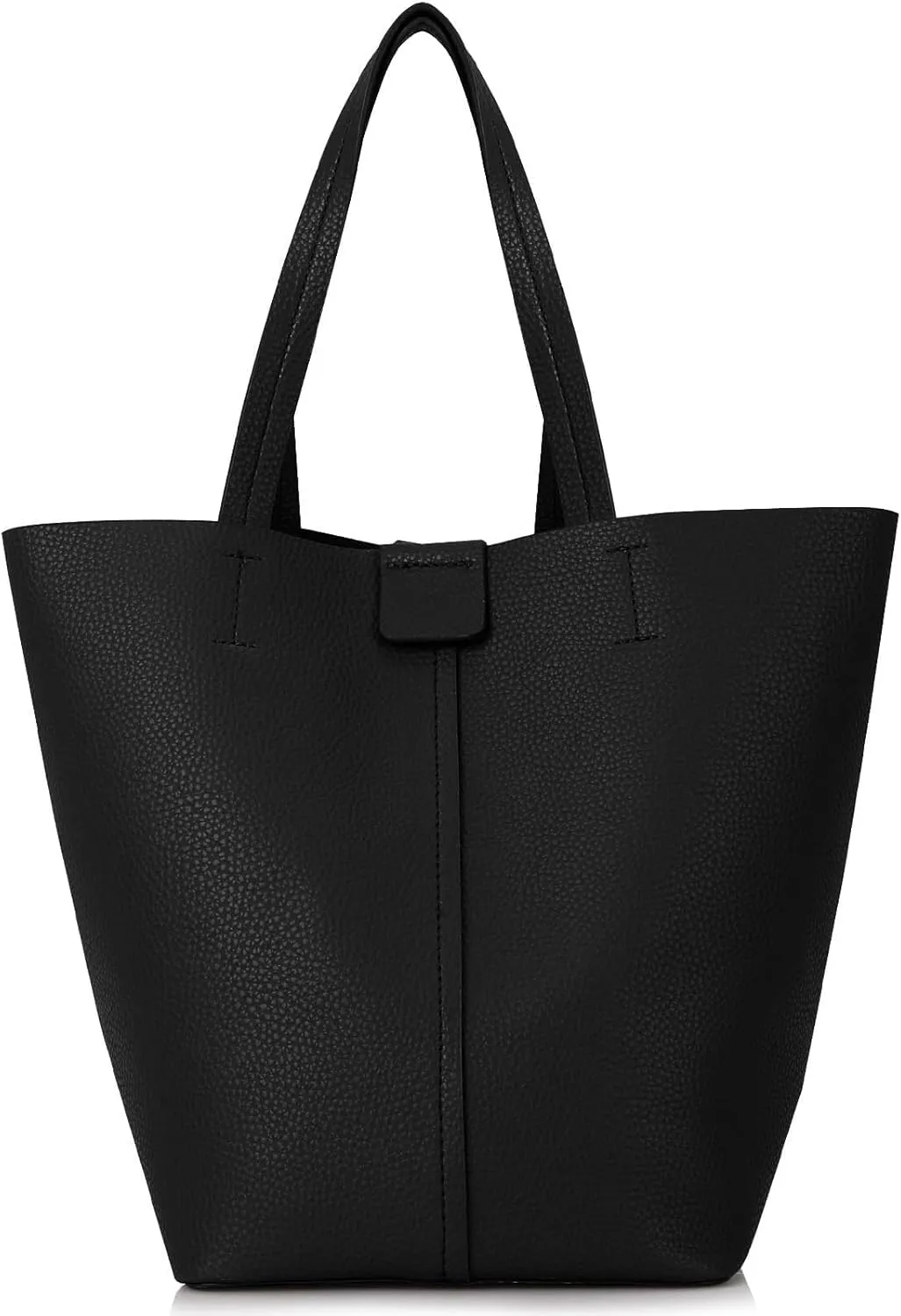Shoulder Bag Women's 2 Piece Bucket Bag Set Soft Leather Tote & Crossbody Purse with Slouchy Hobo