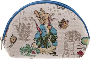 Signare Tapestry Cosmetic Bag Toiletry Makeup Bag for Women With Peter Rabbit Design (COSM-BP-PETER)