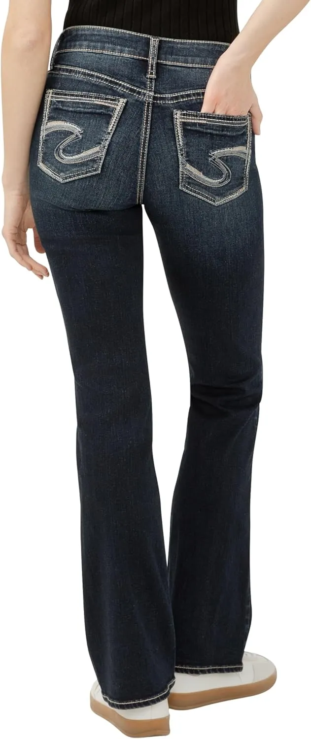 Silver Jeans Co. Women's Suki Mid Rise Curvy Fit Bootcut Jeans