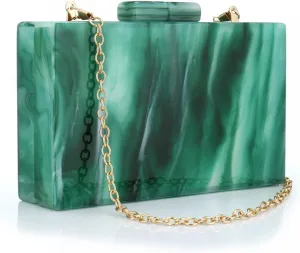 Simcat Acrylic Handbags for Women Marbling Evening Purses Elegant Party Clutch Crossbody Bag for Lady Evening Prom Banquet