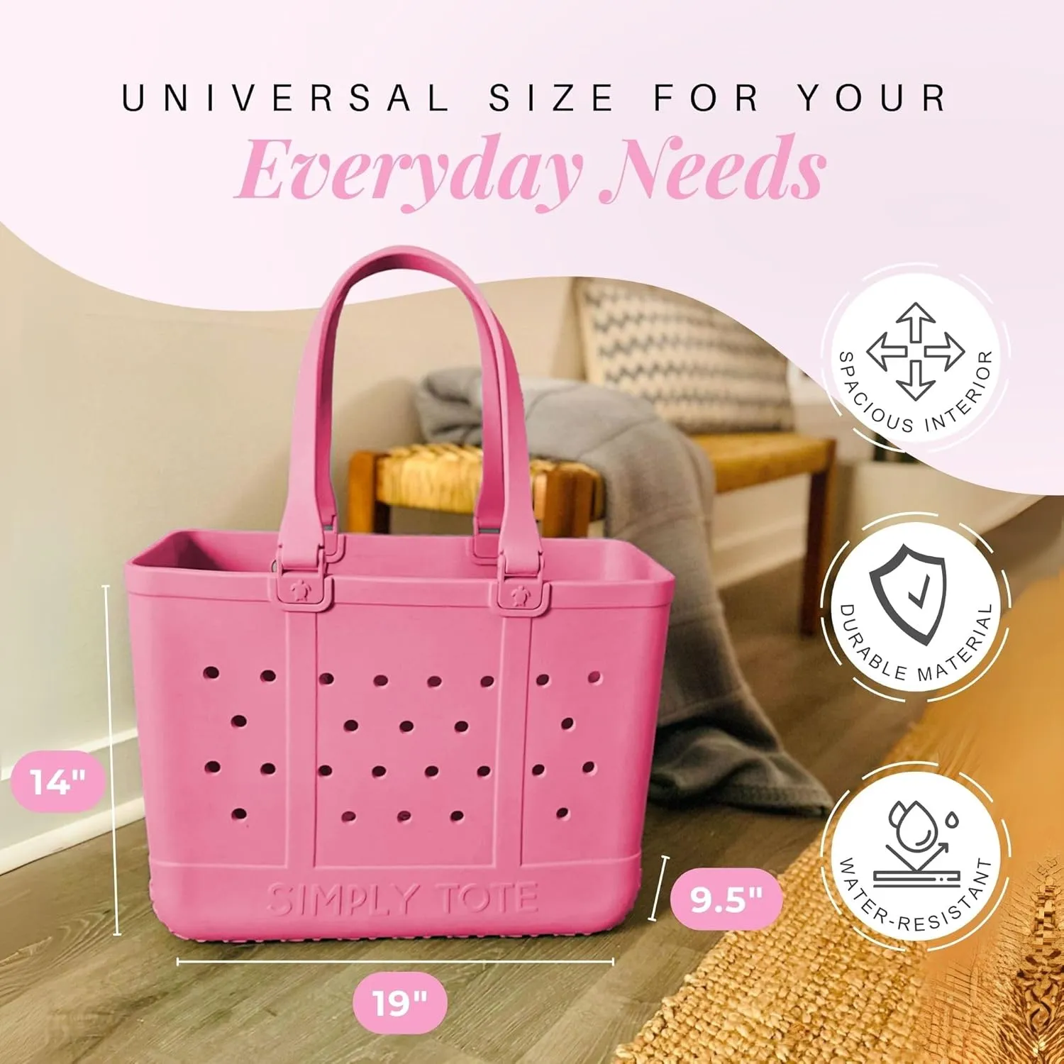 Simply Southern, Large Tote Bag