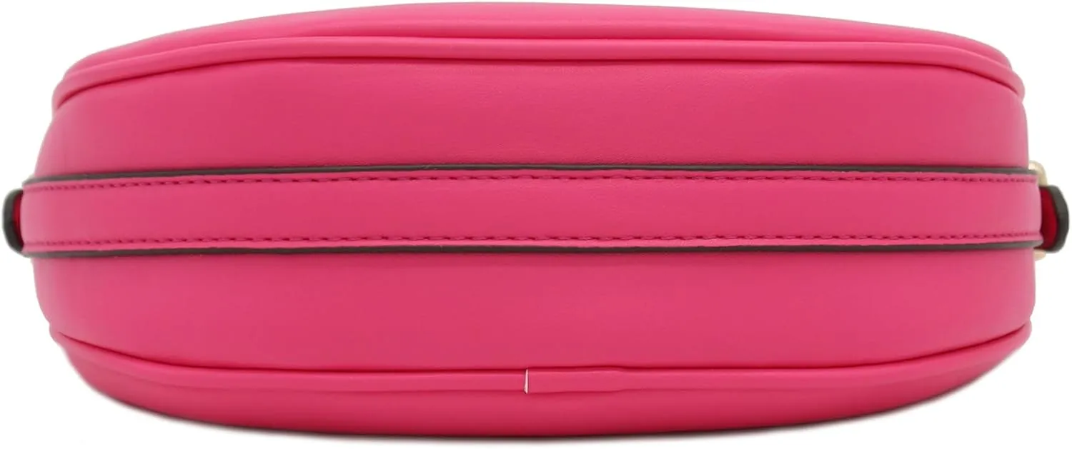 Small Crescent Smooth Faux Leather Underarm Shoulder Bag