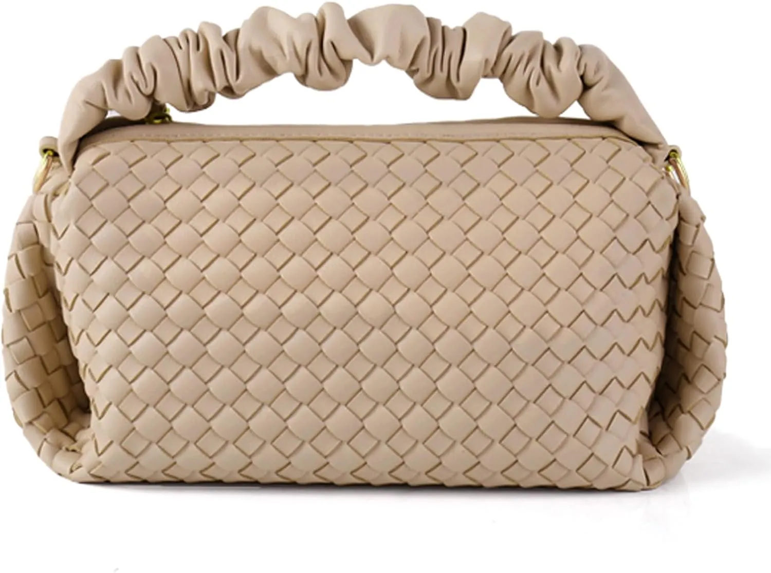 Small Woven Purses, Designer Crossbody Bags for Women Vegan Leather Bags Evening Woven Handbag Clutch