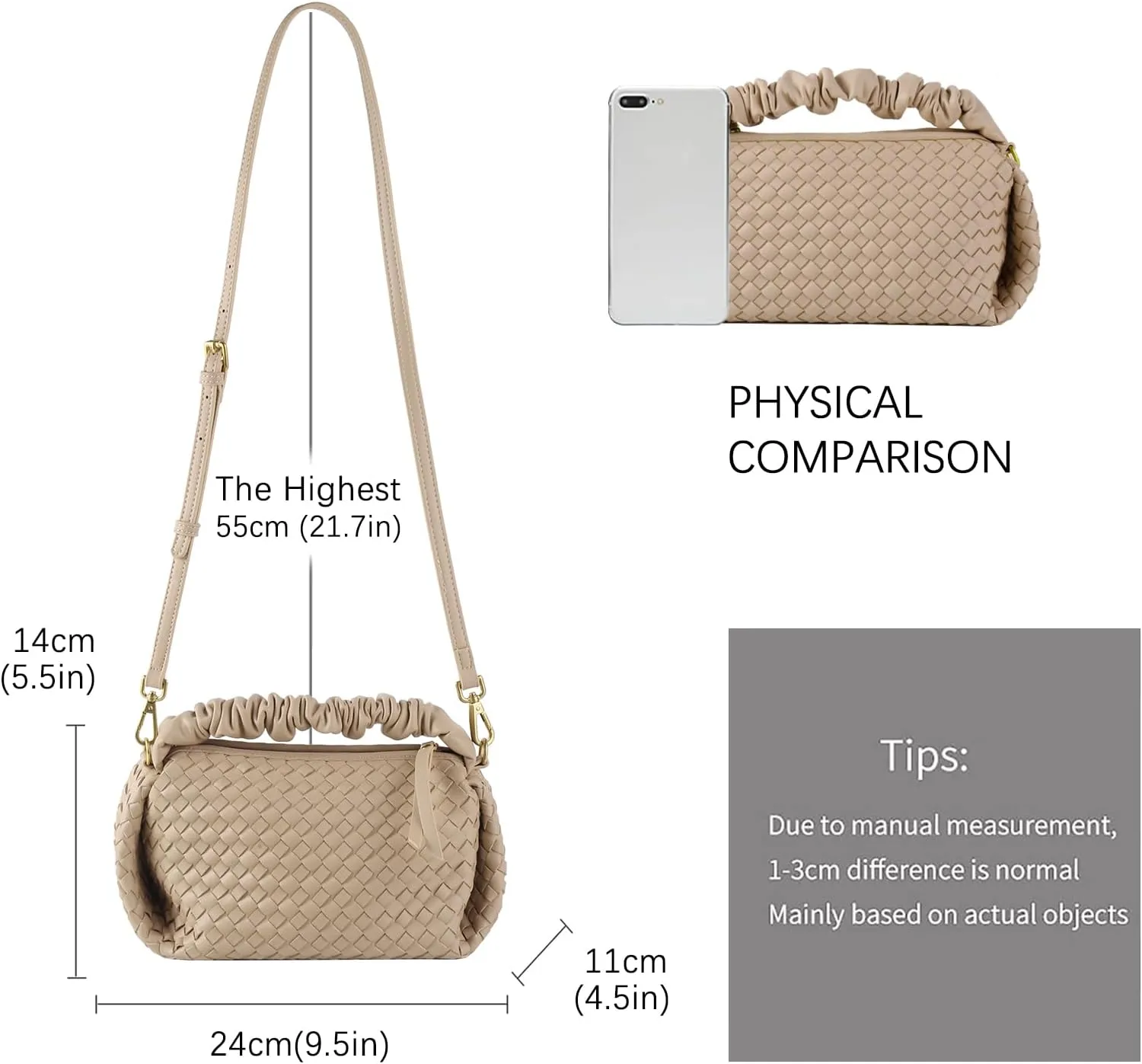 Small Woven Purses, Designer Crossbody Bags for Women Vegan Leather Bags Evening Woven Handbag Clutch