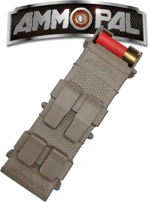 SME AmmoPal Versatile Durable High-Impact PVC UV-Resistant Ambidextrous 12 Gauge Up to 10 Shotgun Shell Dispenser with Adjustable Mounting System, Flat Dark Earth