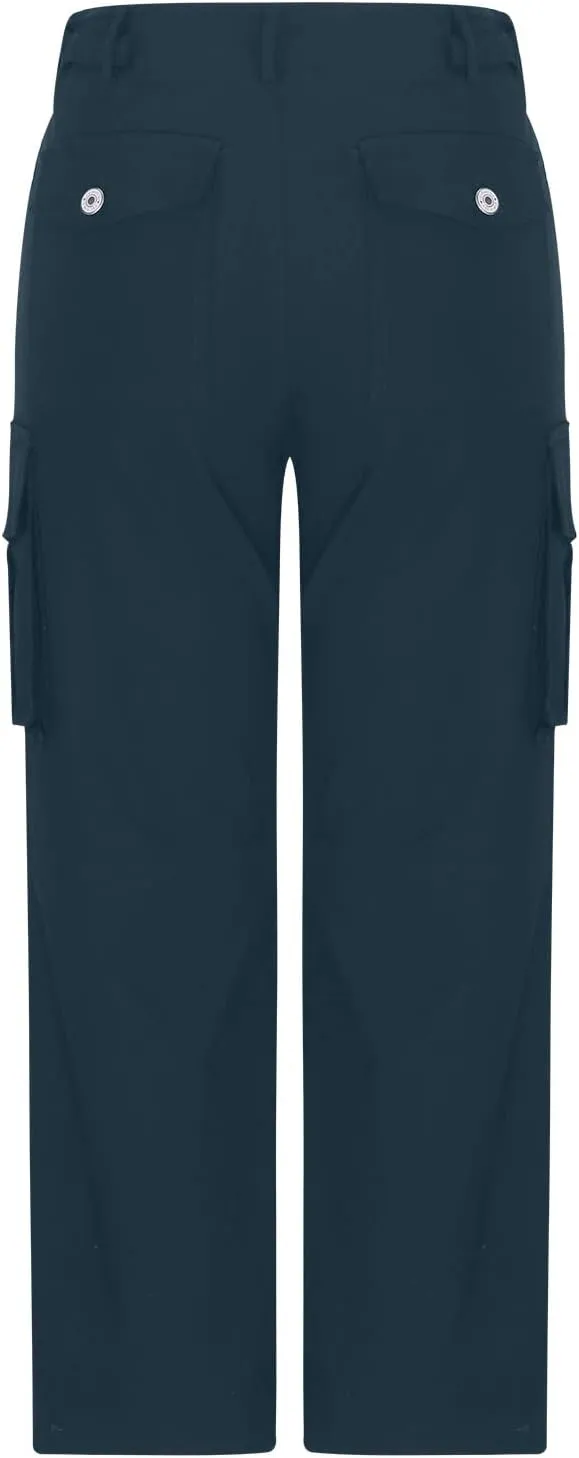 SMIDOW Casual Wide Leg Cargo Pants for Women High Waist Straight Leg Trousers with Pockets Streetwear Stretchy Pants