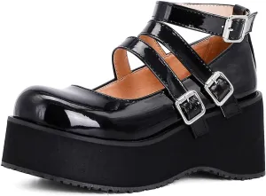 SO SIMPOK Women Gothic Mary Janes Platform Shoes Uniform Dress Wedge Pumps Classic Oxfords Gifts