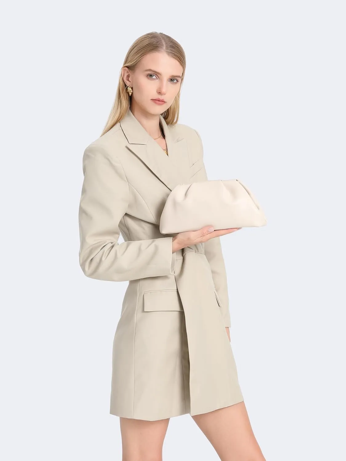 Soft PU Leather Clutch Purses for Women Formal Elegant Luxurious Evening Bag
