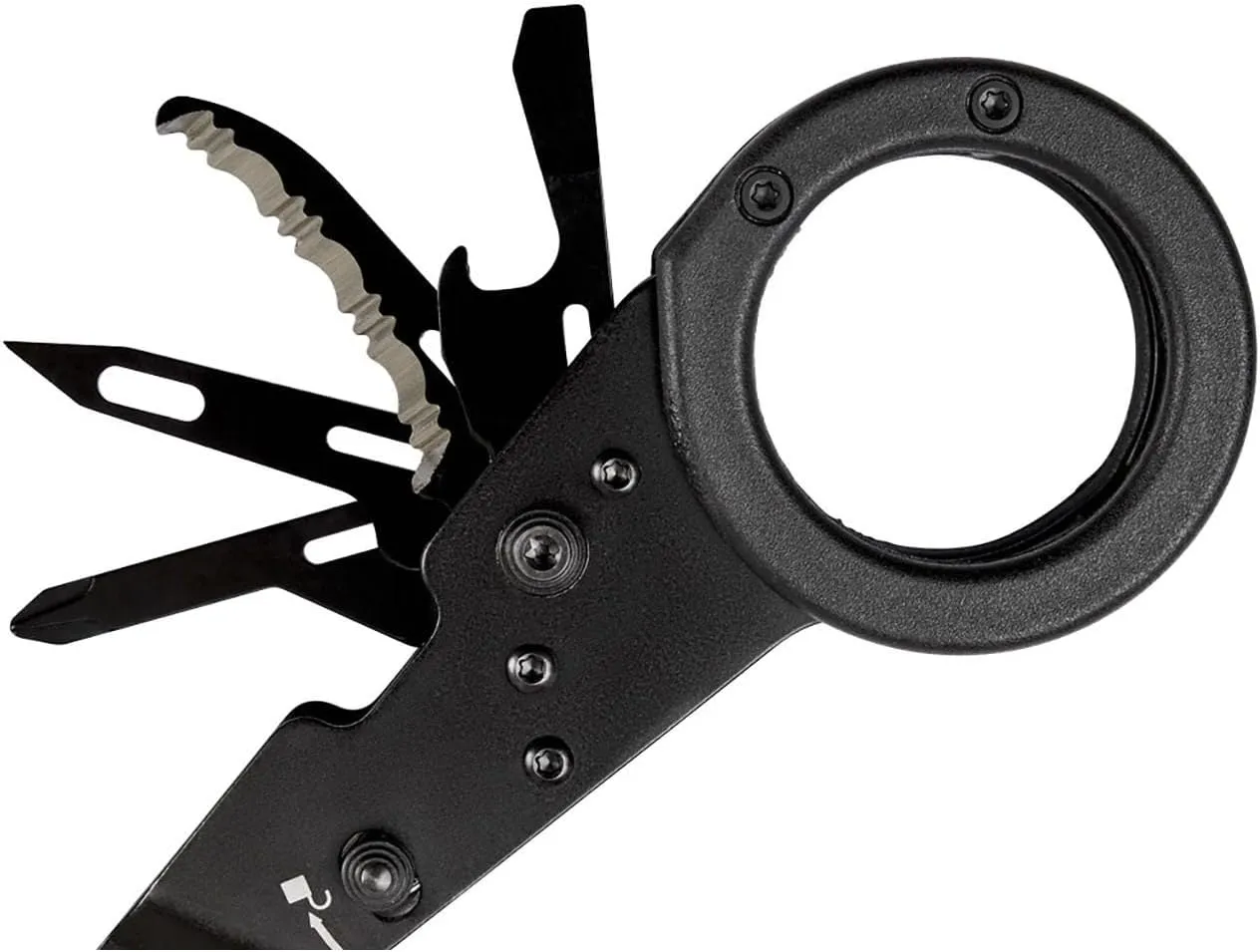 SOG ParaShears Lightweight Backcountry Stainless Steel Multi-Tool, 11 Tools | Compound Leverage Technology, Black