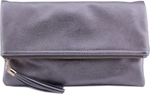 Solene Envelope Clutch Bags for Women Foldover Crossbody Tassel Wallet with Chain Strap, Elegant Evening Purse