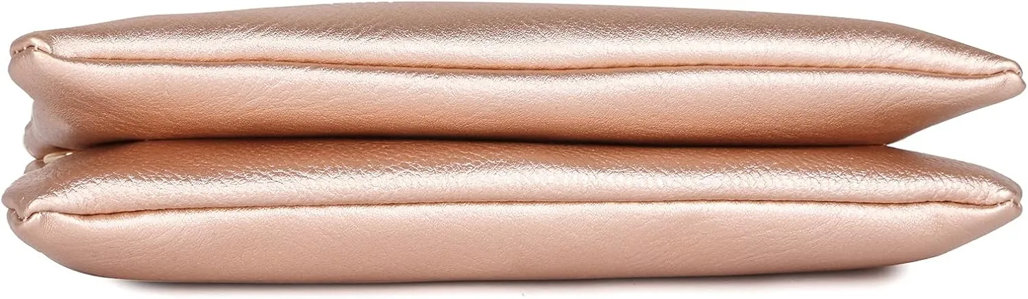 Solene Women's Lightweight Multi Compartment Wristlet Clutch Wallet Crossbody Bag