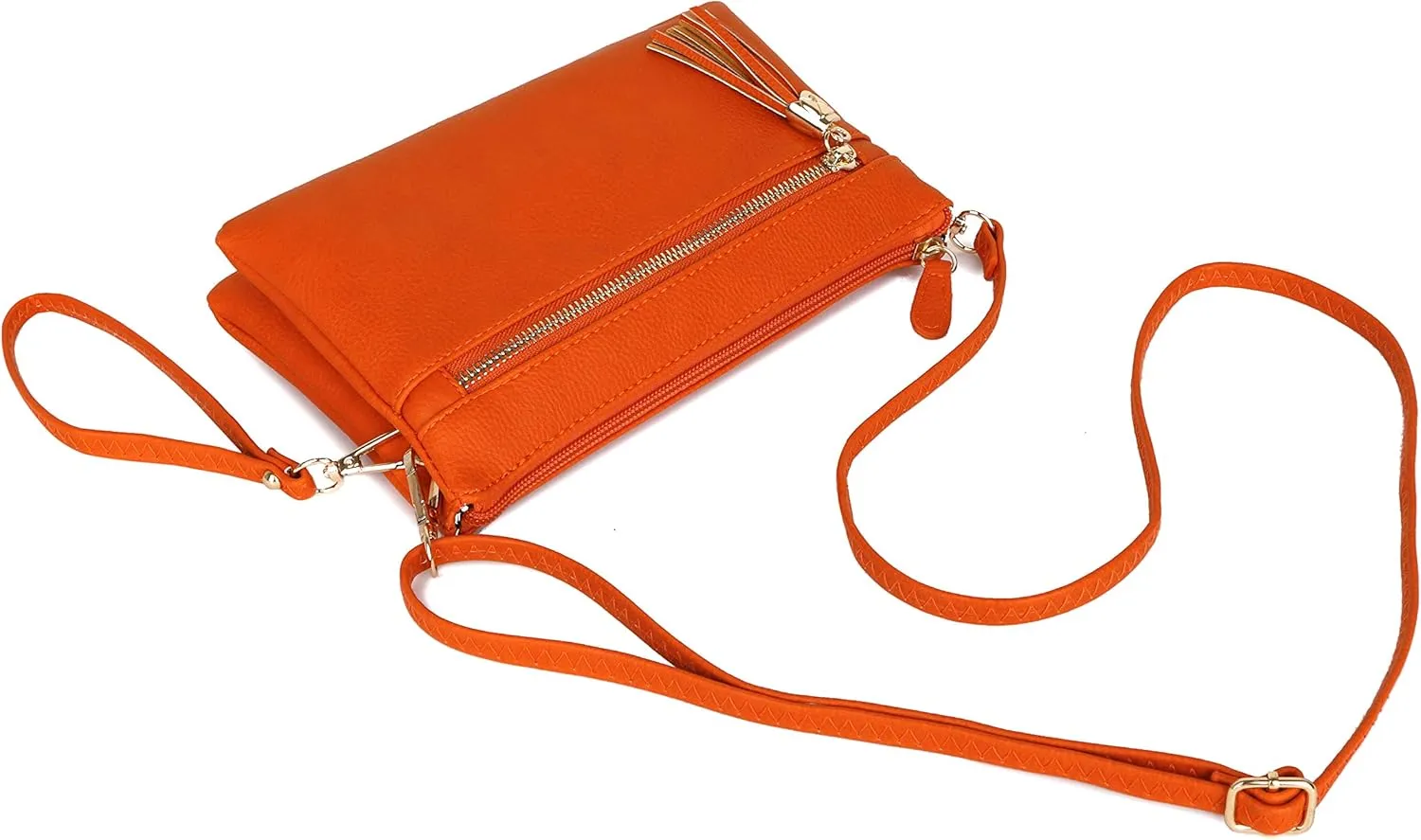 Solene Women's Lightweight Multi Compartment Wristlet Clutch Wallet Crossbody Bag