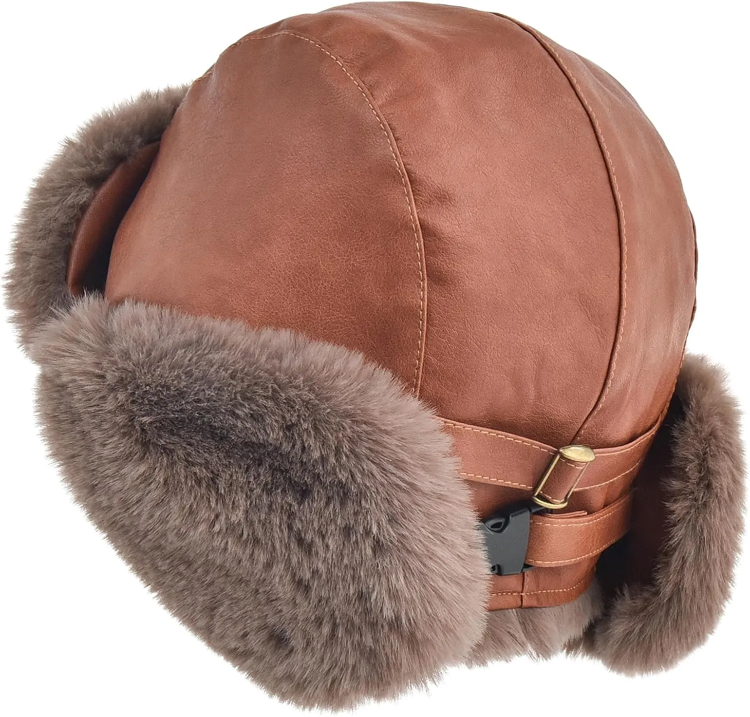 SOMALER Trapper Hat Men Women Winter Ushanka Hats Warm Faux Fur Aviator Trooper Hat