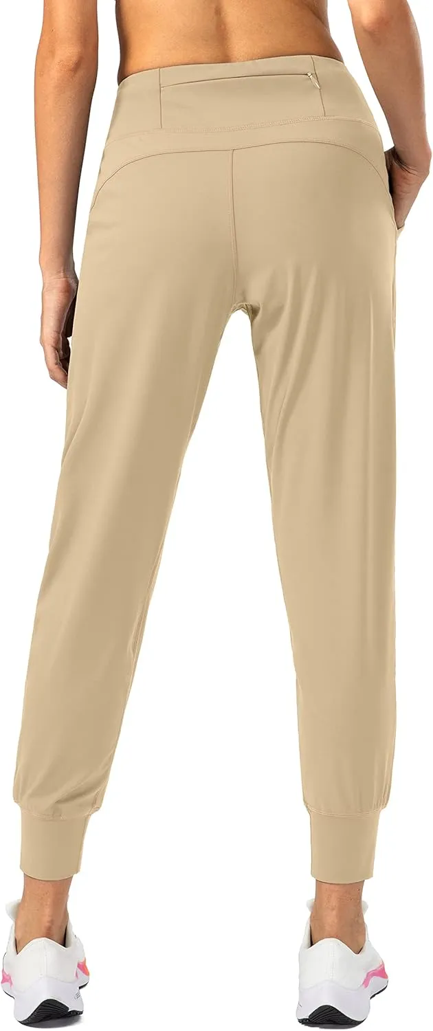 Soothfeel Women's Joggers with Zipper Pockets High Waisted Athletic Workout Yoga Pants Joggers for Women
