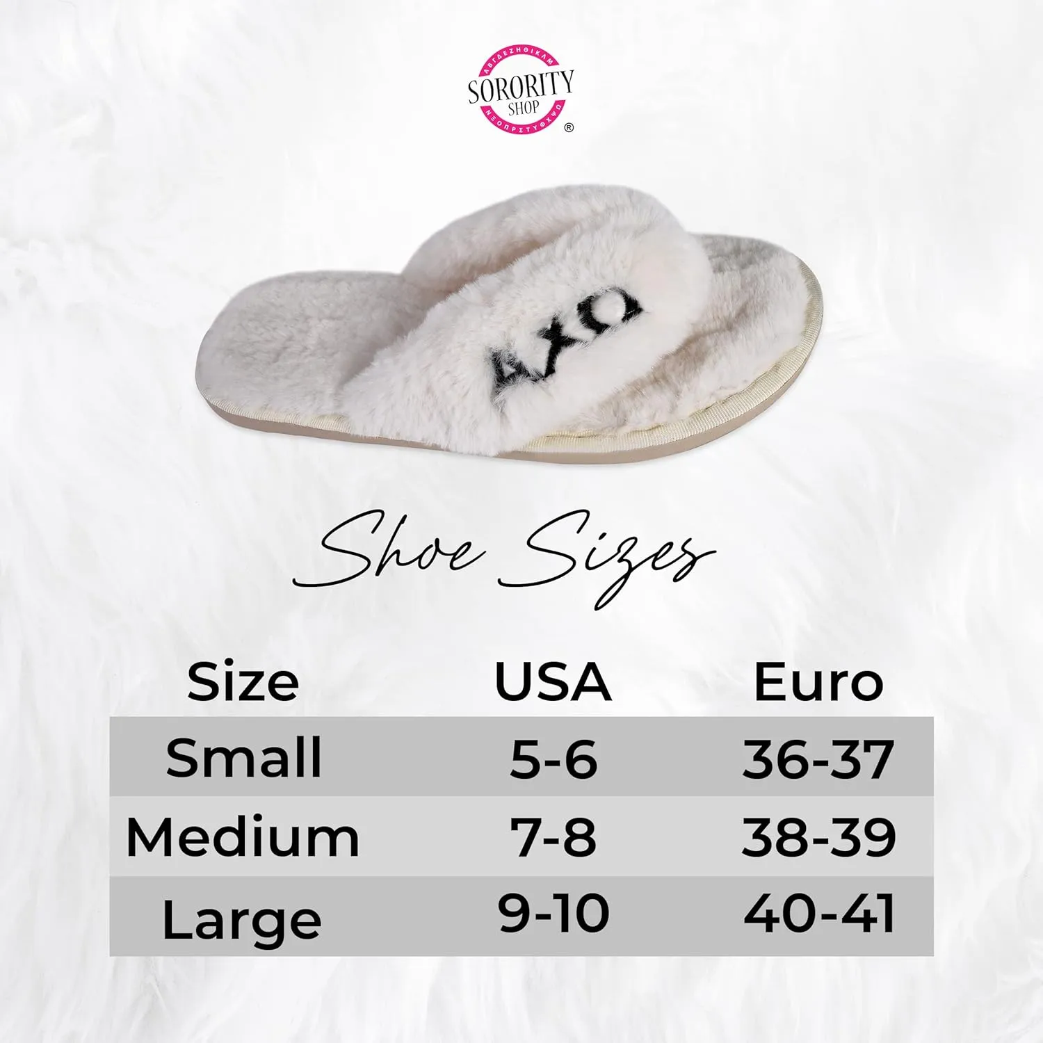 Sorority Shop Alpha Chi Omega Fuzzy Slippers Women
