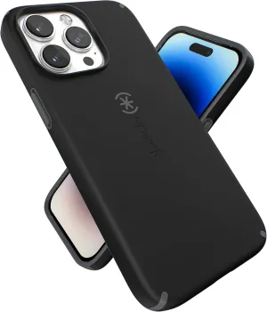 Speck for 6.7 inch iPhone 14 Pro Max Case - Slim Phone Case with Drop Protection, Scratch Resistant with Soft Touch - Dual Layer Case, Black/Slate Grey Candyshell Pro
