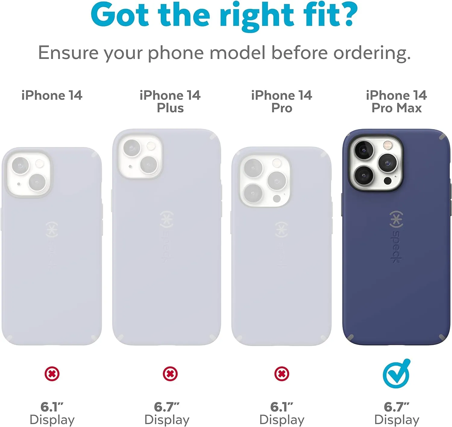 Speck for iPhone 14 Pro Max Case - Drop Protection, Scratch Resistant, Built for MagSafe, Soft Touch Coating - 6.7" iPhone 14, Dual Layer Case -Spring Purple/Energy Red Candyshell Pro