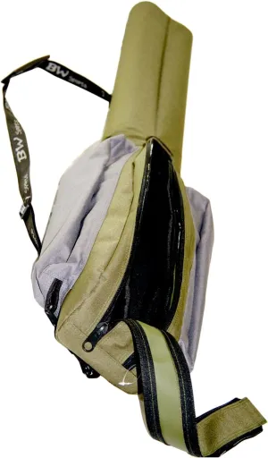 Spinning Rod and Reel Case for (7 ft) 2-Piece Spinning or Baitcasting Rods, Gray/Olive (RC-5062X)