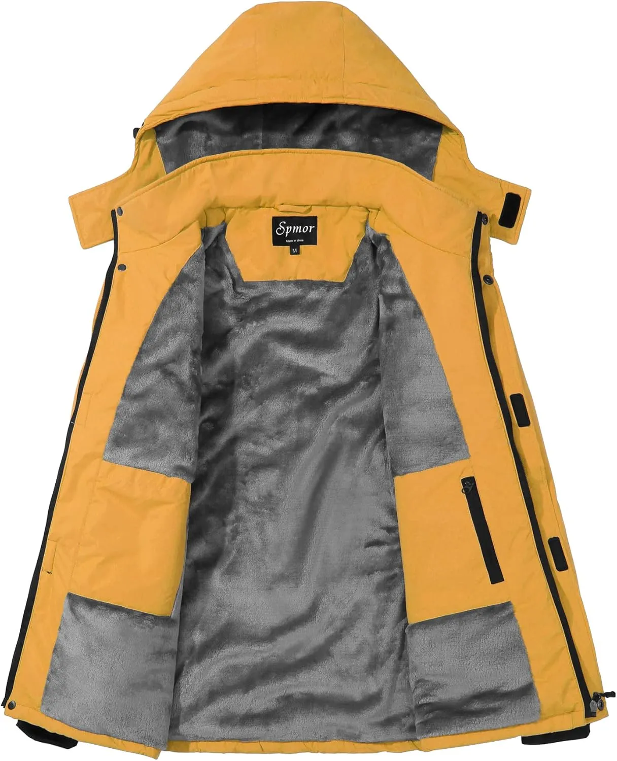 Spmor Women's Waterproof Ski Jacket Mountain Rain Winter Coat Windproof Skin Hooded Jacket