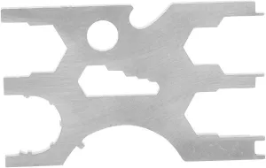 Stainless Steel Scuba Diving Multi Tool, Regulator Credit Card Kits, Repairing Equipment, Geometric Design, Portable and Sturdy for Underwater Maintenance