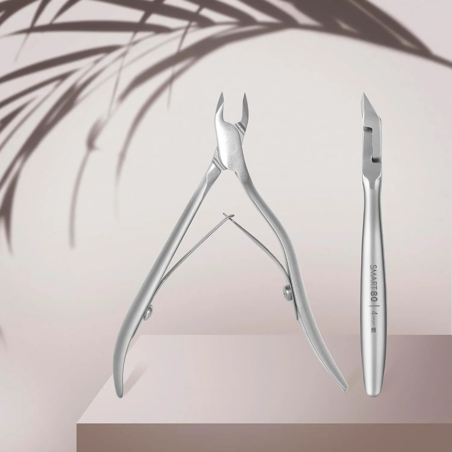 Staleks Pro SMART 80 Cuticle Nippers – 4mm Blade Cuticle Trimmer – Ergonomic Handle – Stainless Steel – Professional Manicure Tool