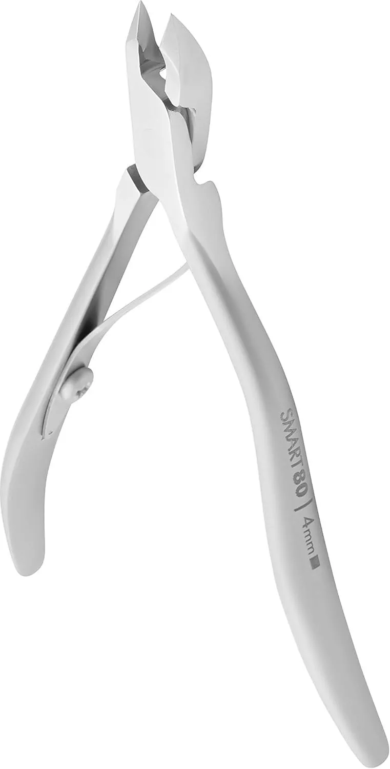 Staleks Pro SMART 80 Cuticle Nippers – 4mm Blade Cuticle Trimmer – Ergonomic Handle – Stainless Steel – Professional Manicure Tool
