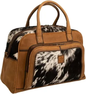 STS Ranchwear Women's Genuine Full Grain Leather Cowhide Carry-On Bag w/Dual Rolled Leather Carry Handles & Adjustable Leather Shoulder Strap