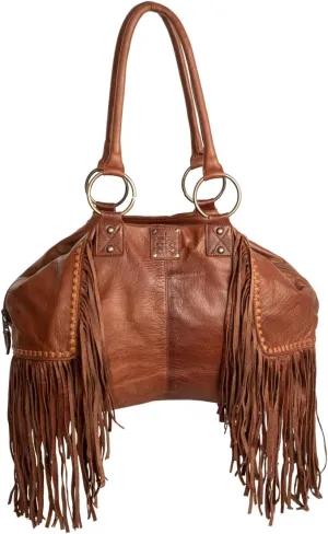 STS Ranchwear Womens Indie Carmen Walnut Buffalo Leather Handbag Bag