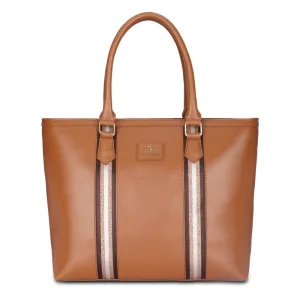 Stylish Laptop Messenger Bag with Padded Sleeve | 14" Laptop Capacity | Peanut Brown